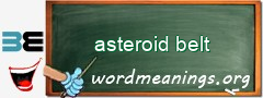 WordMeaning blackboard for asteroid belt